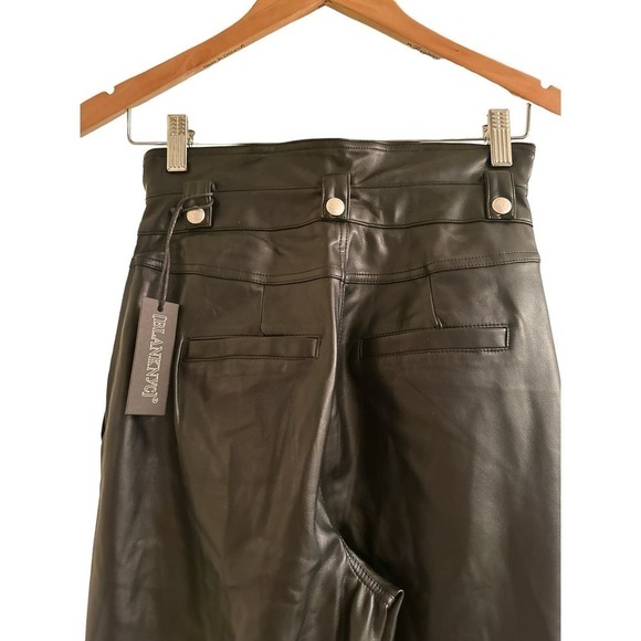Blank NYC Women's High Waisted Leather Suspicious Mind Pants Size 25 Black NWT - Picture 8 of 12